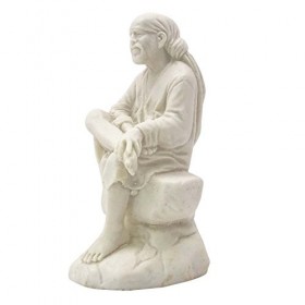 Indianbeautifulart Résine Seigneur Sai Baba Statue Car Dashboard Decorindian Religious Figurine