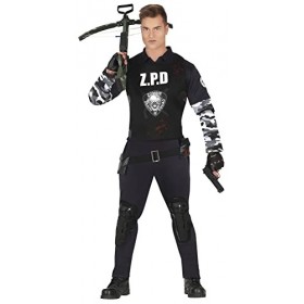 Fiestas Guirca Déguisement de Police Chasseur de Zombies - Déguisement dHalloween pour Homme Taille 48-50 M