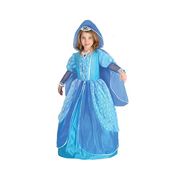Ciao Principessa Cristallo di Ghiaccio Costume Bambina Taglia 4-5 Anni Con gioielli, Bleu Clair/Bleu, Ans Garçon