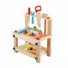 F Fityle Établi pour Enfants Banc à Outils en Bois Jouet Ensemble de Construction, Atelier -Petits, Chaise Dassemblage en, B