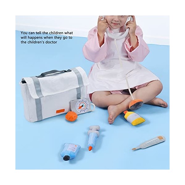 Docteur Jeu de rôle, Promouvoir Relation Soft Peluche Stethoscope Enfants Docteur Kit de jeu avec Sac de rangement pour les j
