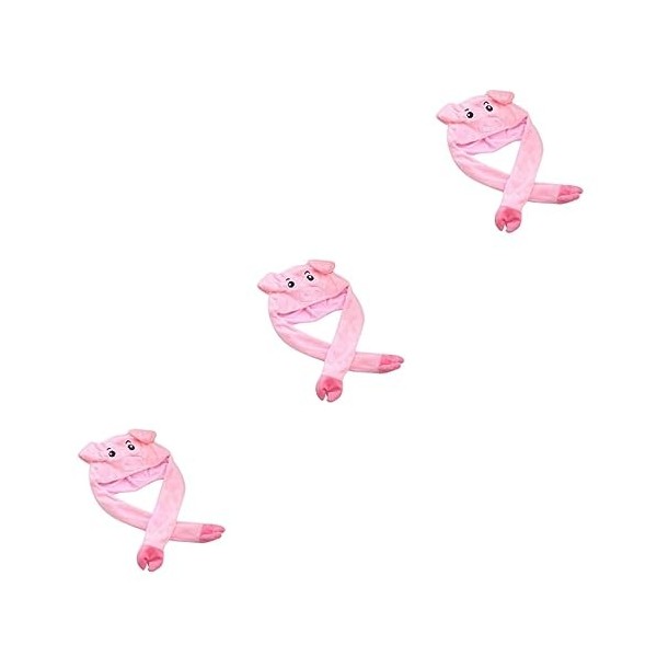 Toyvian Bonnets Mignons 3 Pièces Oreilles Mobiles Chapeau Cochon Chapeau Oreille Chapeau Oreilles Chapeau DOreille En Peluch