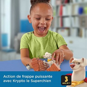Krypto Super Chien, Coffret Super Coup de Patte, figurine du chien de Superman avec fonction spéciale et accessoires, Jouet E