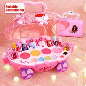 Kit de Jouets de Maquillage Princesse Ensemble de Maquillage pour Enfants Ensemble de Maquillage Lavable pour Filles Cosmétiq