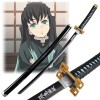 Olivy Épée Katana Demon Slayer Fait Main, Jouet DÉpée Samurai en Bambou avec Fourreau, Katana DAnime pour Le Cosplay, Le Je