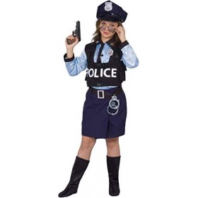 Ciao Policiotta Special Police Costume pour Fille Taille 7-9 Ans , Bleu