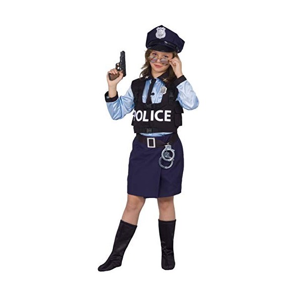 Ciao Policiotta Special Police Costume pour Fille Taille 7-9 Ans , Bleu