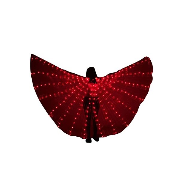 Costume de grandes ailes, Costume dailes de papillon LED pour enfants, Lumières dailes de danse du ventre avec des bâtons t