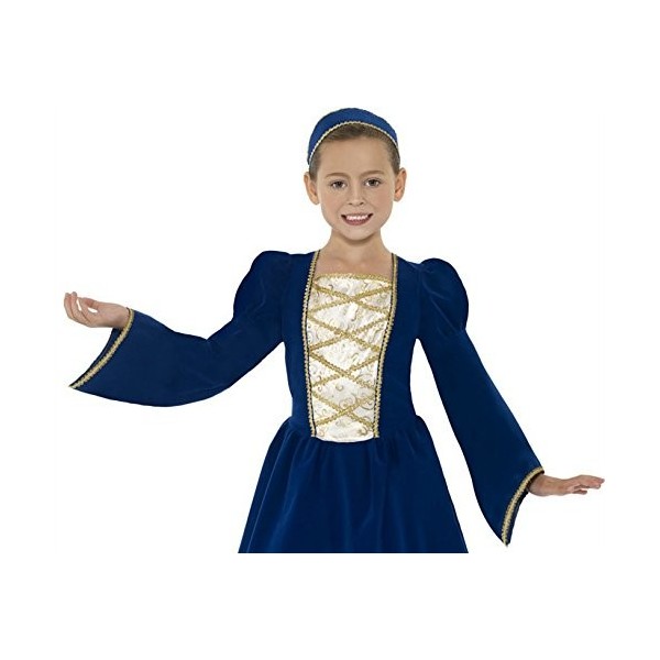 Girls Childs Blue Rich Tudor Princess Historical Book Day Week Fancy Dress Costume Outfit 4-12 years 7-9 years 