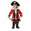 Ciao Capitano Dei Pirates Costume Enfant Taille 4-6 Ans , Rouge/Noir