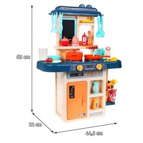 Ramiz Jeu dImitation - Cuisine Enfant, Jeu de Cuisine avec Aliments et Accessoires, Évier avec Eau Courante, Effets Sonores 