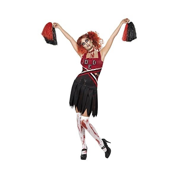 Smiffys Costume cheerleader horreur High School, avec robeet Pom Poms