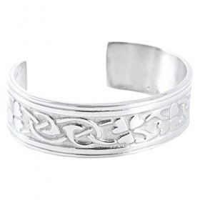Superbe pour femme poli en étain Trèfle Bracelet réglable