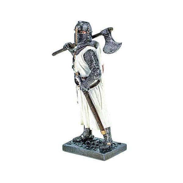 Joh. Vogler GmbH Statuette de templier allemand avec hache et épée 18 cm