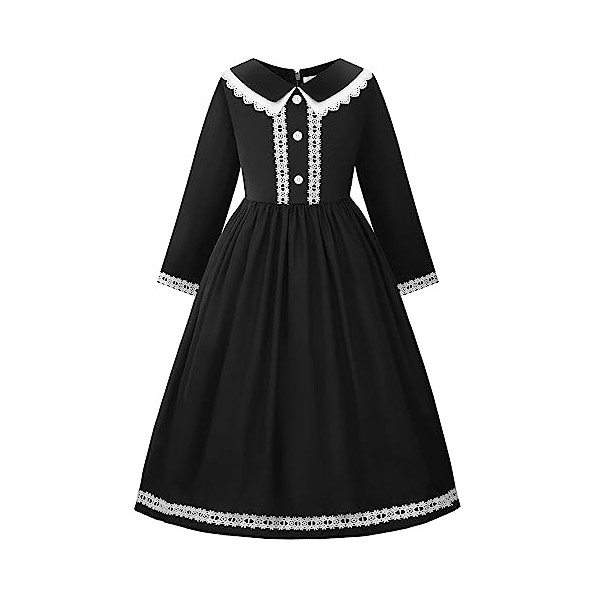 ReliBeauty Déguisement Année 20 Enfant Fille Robe Costume,100