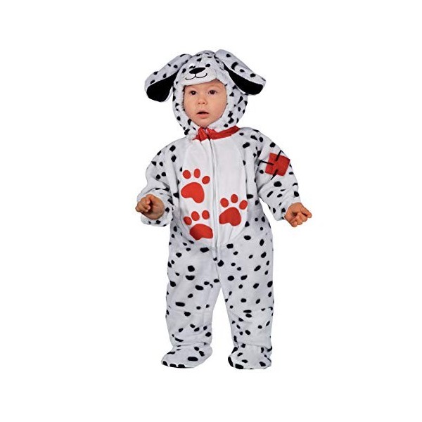 Ciao Dalmatino Tutina Costume Taglia 6-12 Mesi Tout-Petit et Nourrisson, Bianco/Nero, Mixte Enfant