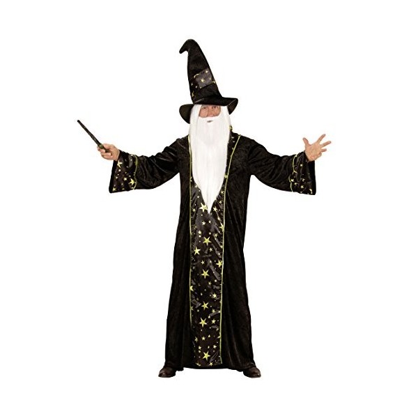 Amakando Déguisement de Magicien - S FR 48 | Costume des Mages | Costume de Mage Gandalf | Sorcier Merlin déguisement