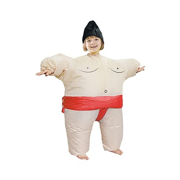 Rafalacy Costume de lutteur de sumo gonflable pour enfant - Costume amusant dHalloween pour enfants - Costume de costumade 