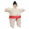 Rafalacy Costume de lutteur de sumo gonflable pour enfant - Costume amusant dHalloween pour enfants - Costume de costumade 