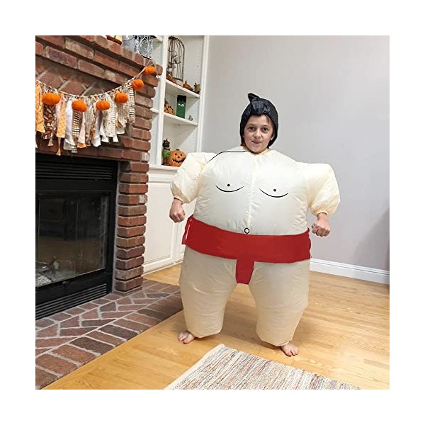 Rafalacy Costume de lutteur de sumo gonflable pour enfant - Costume amusant dHalloween pour enfants - Costume de costumade 