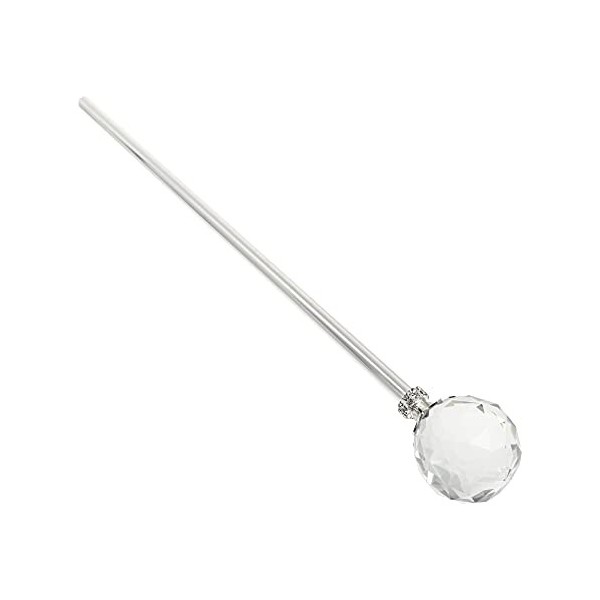 1Pc Crystal Ball Walking Cane Halloween Cosplay Sceptre Role Play Prop Silver