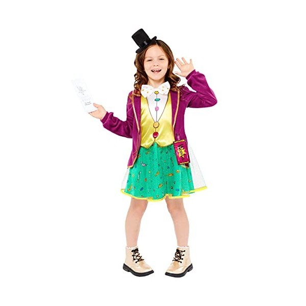 amscan 9916206 – Costume officiel Roald Dahl Willy Wonka pour fille 8–10 ans