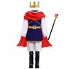 Costume de prince charmant pour garçons et enfants,Costume médiéval du roi royal Charles William Arthur,Costume dHalloween,c
