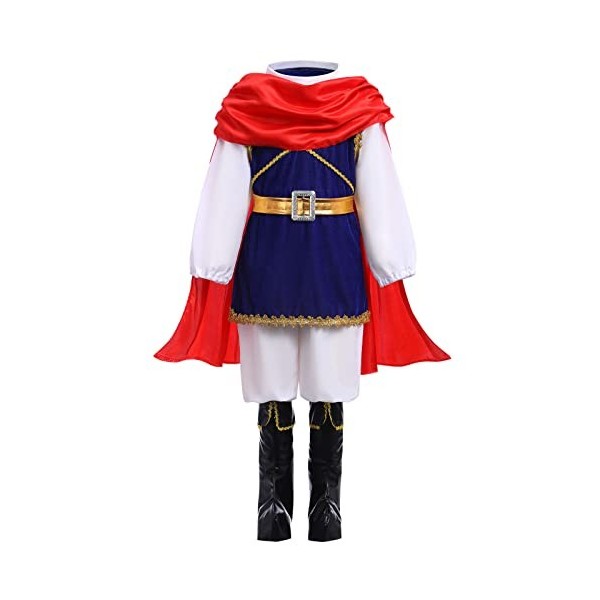 Costume de prince charmant pour garçons et enfants,Costume médiéval du roi royal Charles William Arthur,Costume dHalloween,c