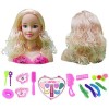 BBABBT Lot de 17 têtes de maquillage pour filles, super modèle, coiffure, coiffure, coiffure, jouet éducatif pour enfants