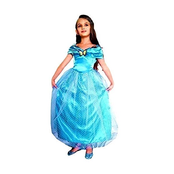 Inception Pro Infinite Déguisement - Costume - Carnaval - Halloween - Princesse - Cendrillon - Couleur bleue - Fille - Taille