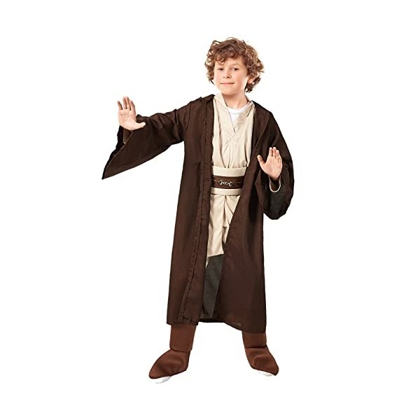 SINSEN Costume Jedi pour enfants - Tunique Jedi - Robe à capuche avec ceinture Jedi - Costume Jedi - Costume Jedi - Costume d