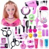 GUDAN Kit de jeu de maquillage - Jouet éducatif - Cadeau avec sèche-cheveux - Cadeau pour enfants et filles 44 pièces 