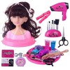 LOTFUN Kit de maquillage pour enfant - 34 pièces - Avec outils de coiffure - Princesse - Jeu de rôle pour Halloween, Noël, an