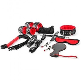  14 pièces Cheville réglable B`D`S`M Ensemble de Jouets en Peluche en Cuir avec dés de Jeu