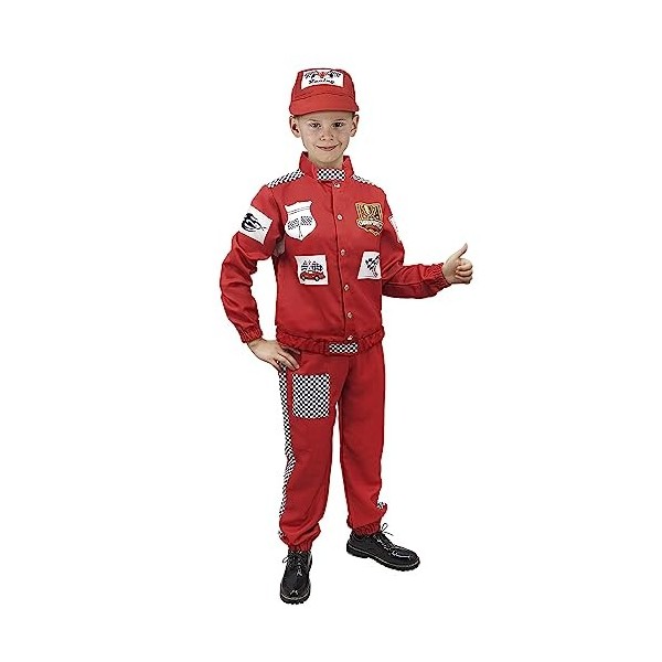 DigiTizerArt Costume de pilote de voiture de course pour garçons, filles avec casquette Peaked Cosplay Costume dHalloween Ro