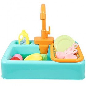 Toyvian 1 Jeu Jouet Lave-Vaisselle Évier De Cuisine Jouets pour Enfants Évier Jouet avec Eau Courante Jouet Jouant Au Lave-Va