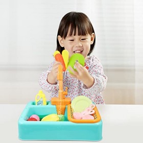 Toyvian 1 Jeu Jouet Lave-Vaisselle Évier De Cuisine Jouets pour Enfants Évier Jouet avec Eau Courante Jouet Jouant Au Lave-Va