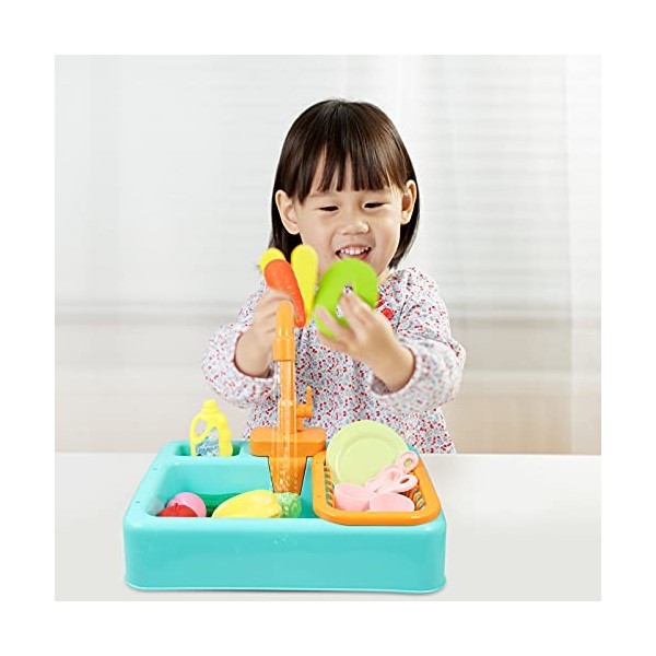 Toyvian 1 Jeu Jouet Lave-Vaisselle Évier De Cuisine Jouets pour Enfants Évier Jouet avec Eau Courante Jouet Jouant Au Lave-Va