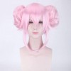 WHBHD Fate Grand Command WIG KOYANSKAYA TAMAMO Aucun Mae Fo Cosplay Pink Buns Serbent Serbent Play Jeux Synthétiques Cheveux 