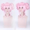 WHBHD Fate Grand Command WIG KOYANSKAYA TAMAMO Aucun Mae Fo Cosplay Pink Buns Serbent Serbent Play Jeux Synthétiques Cheveux 