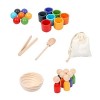 perfk Rainbow Balls in Cups Montessori Jouet Formation Pensée Logique Motricité Fine pour Enfants Tout-Petits Jeu de Société 