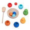 perfk Rainbow Balls in Cups Montessori Jouet Formation Pensée Logique Motricité Fine pour Enfants Tout-Petits Jeu de Société 