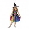 Rubies Costume Barbie Witch Deluxe pour fille, robe multicolore et chapeau, Officiel Barbie Mattel pour Halloween, carnaval, 