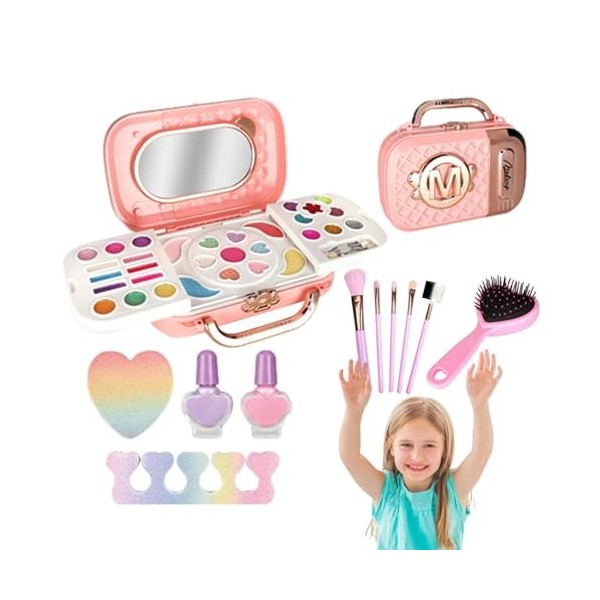 Horypt Véritable Ensemble de beauté cosmétique, Ensembles de Maquillage cosmétique pour, Jouets de Jeux de Simulation de Prin