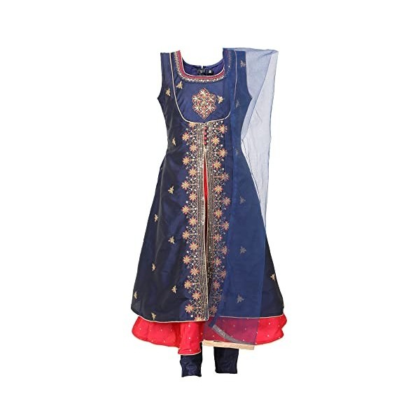 Ashwini Costume Salwar pour fille avec broderie | Costumes ethniques indiens prêts à lemploi Churidar Salwar pour enfants, r