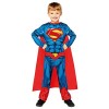 amscan 9910129 Costume Superman Durable pour Enfant de 3 À 4 Ans imprimé Âge 3-4, Bleu
