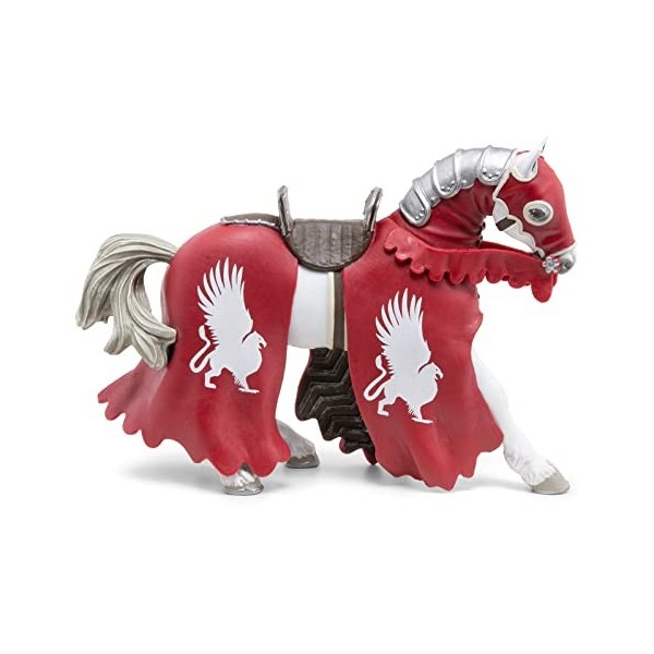 Papo- Cheval du Chevalier Griffon Le Monde Medieval Figurine, 39955