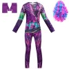 Descendants 3 Costume Halloween Dragon Mal Cosplay Robe Carnaval Filles Populaire Vêtements et Perruque - - 9 ans