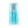 Costume Elsa - carnaval - halloween - fille - modèle michelle - taille 140-6/7 ans - idée cadeau pour Noël et anniversaire