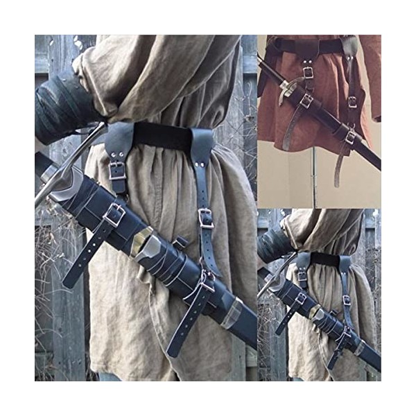 Holster DÉpée Médiévale, Revival Warrior Sword Holster Drama Interprétation Cosplay, Knight Weapon Costume Equipment, Lapp M